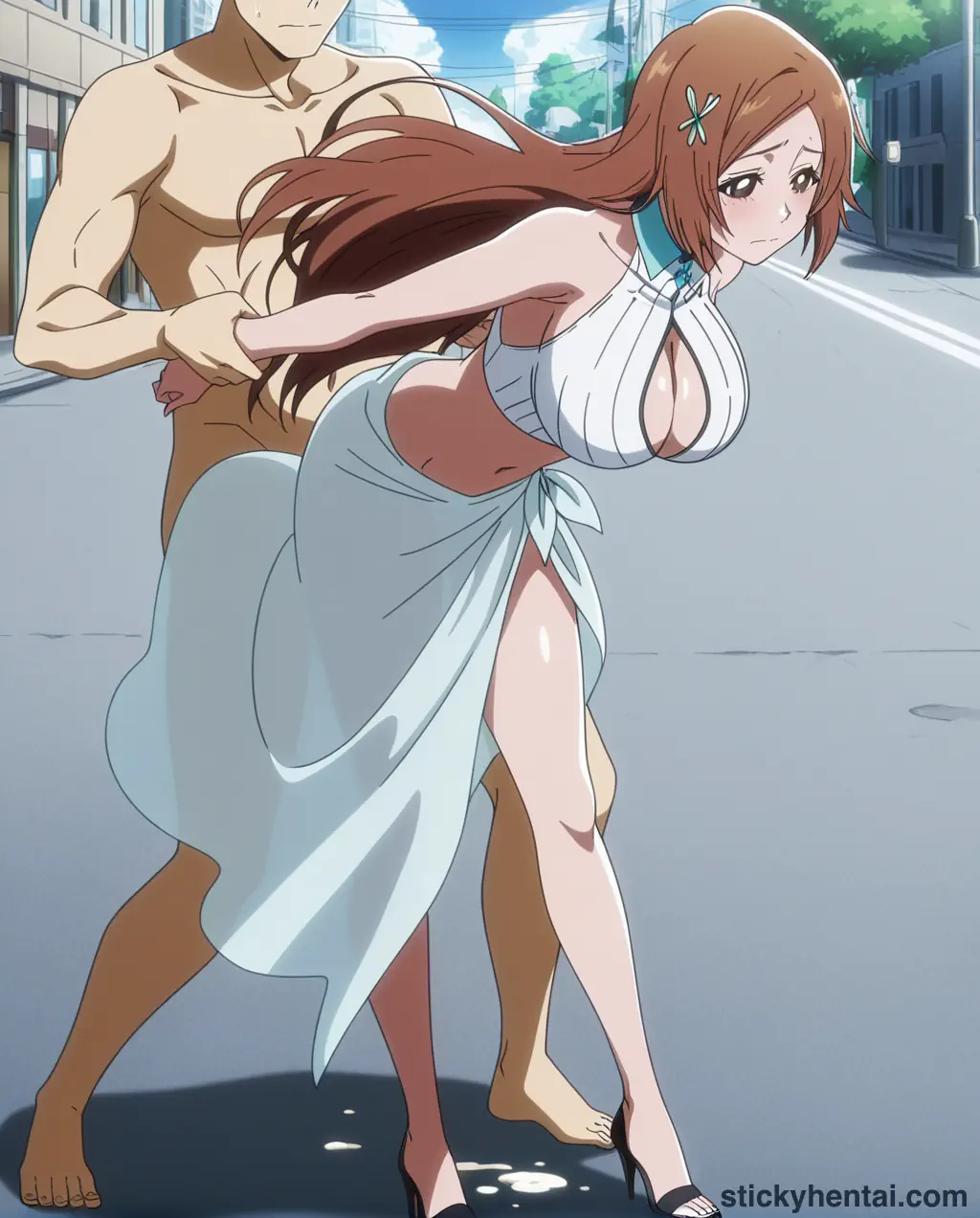 Orihime Inuoe x strange man doggy part 2 #17