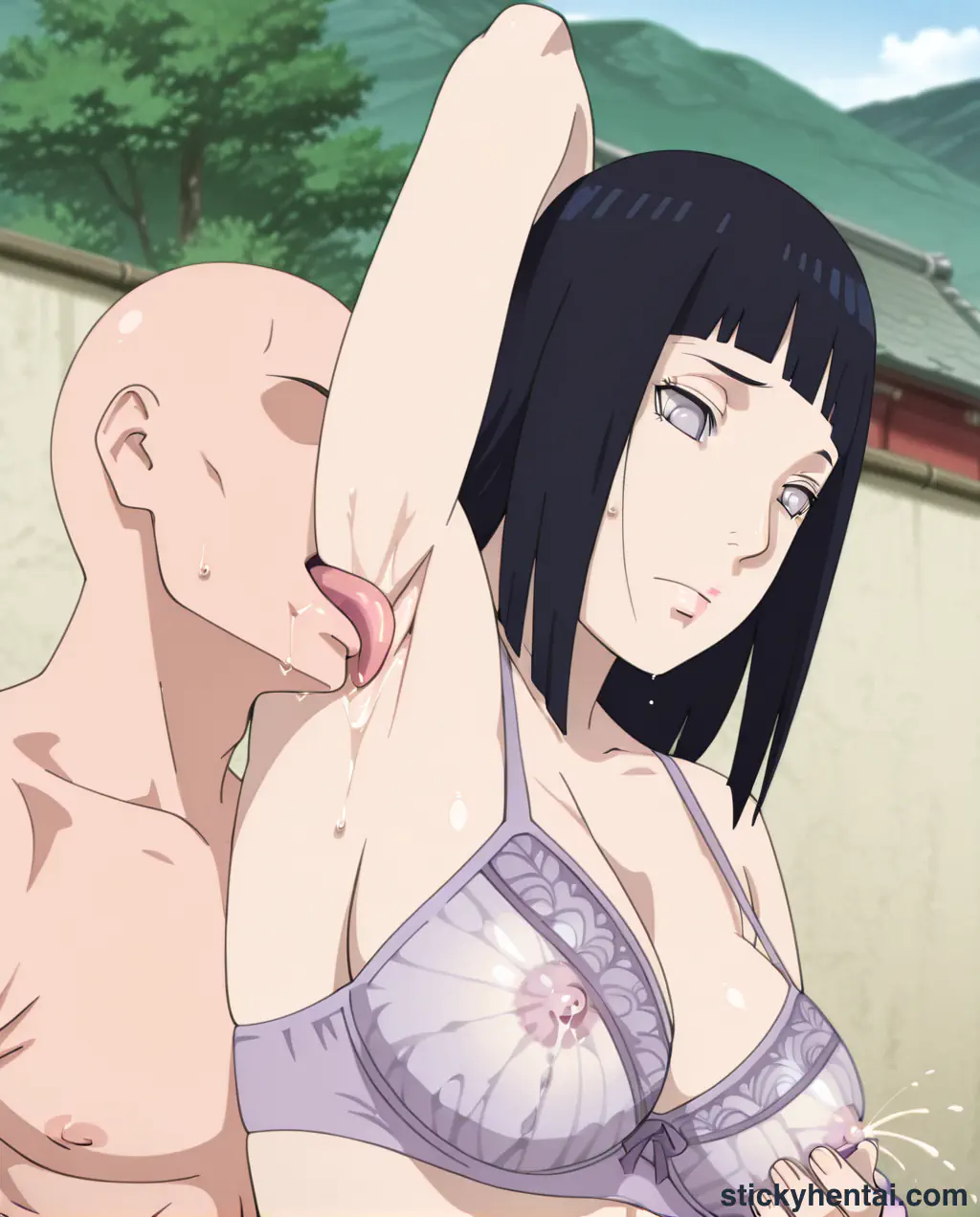Licking sweaty armpits of Hinata Hyuga part 2