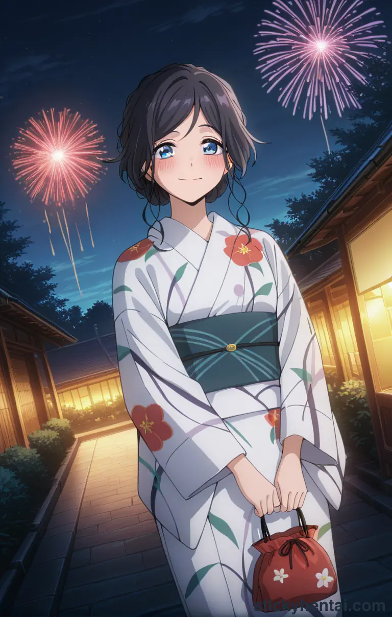 Kaoruko Waguri cute face showing her pussy cum at night #45