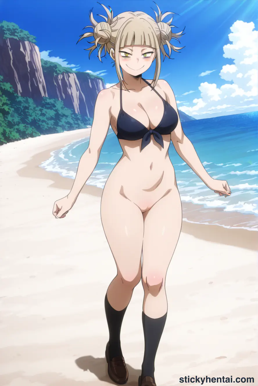 Himiko Toga walking along the beach in her bikini #7