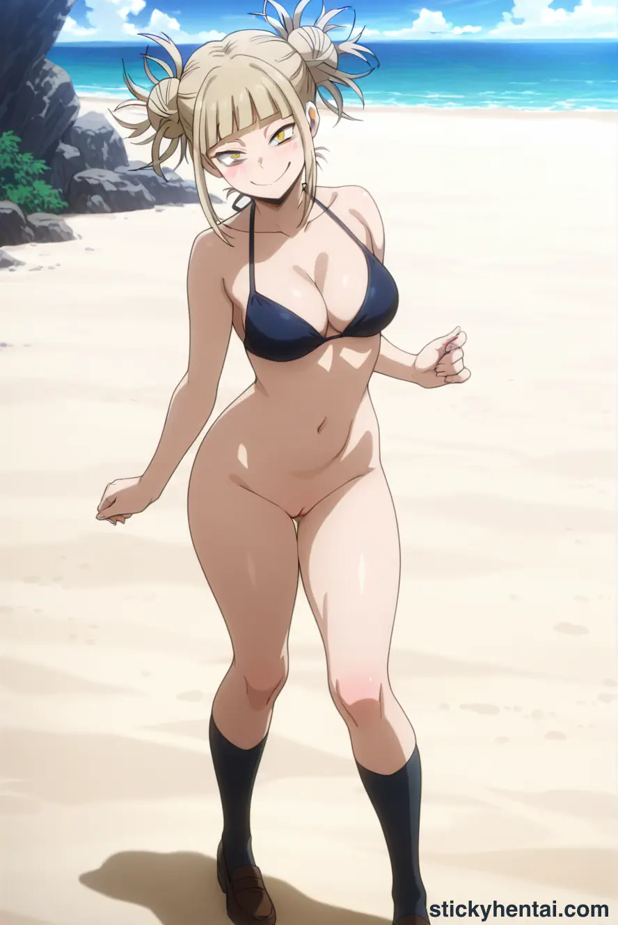 Himiko Toga walking along the beach in her bikini #8
