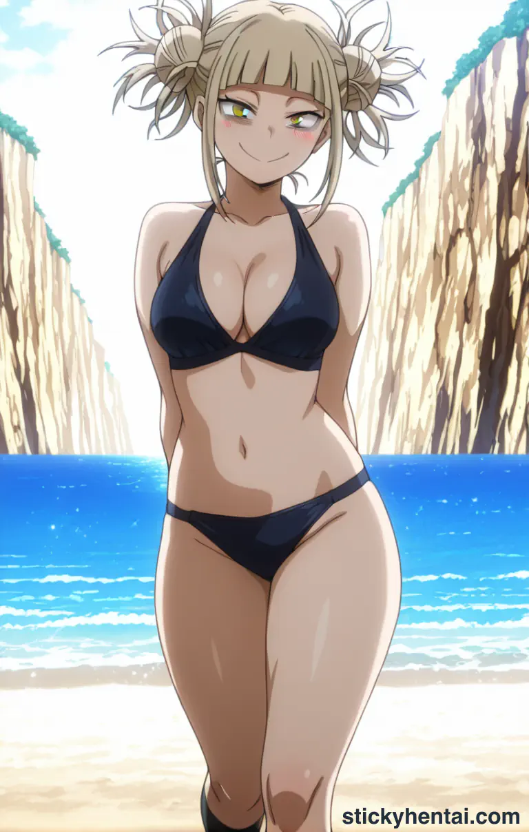 Himiko Toga walking along the beach in her bikini #14