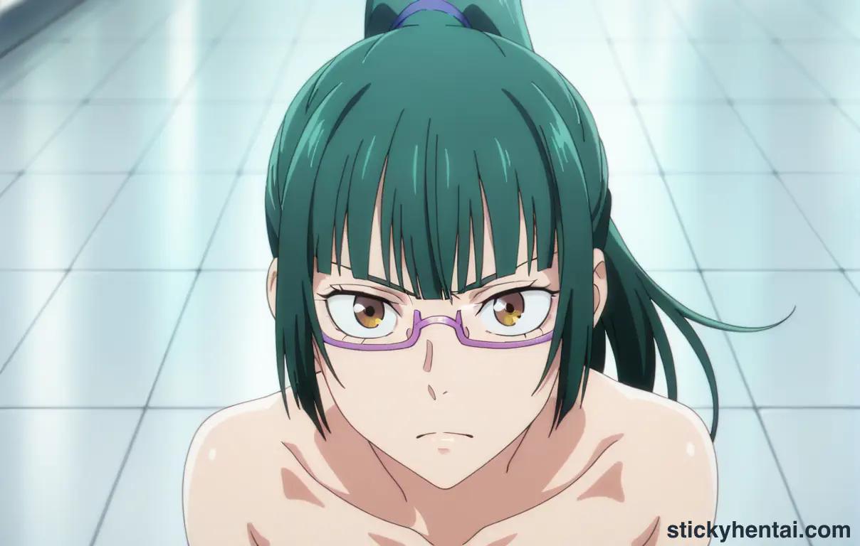 Maki Zenin anal penetration dutch waist angle view from the back #2