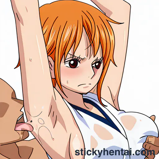 Licking Pre timeskip Nami's sweaty armpits  #22
