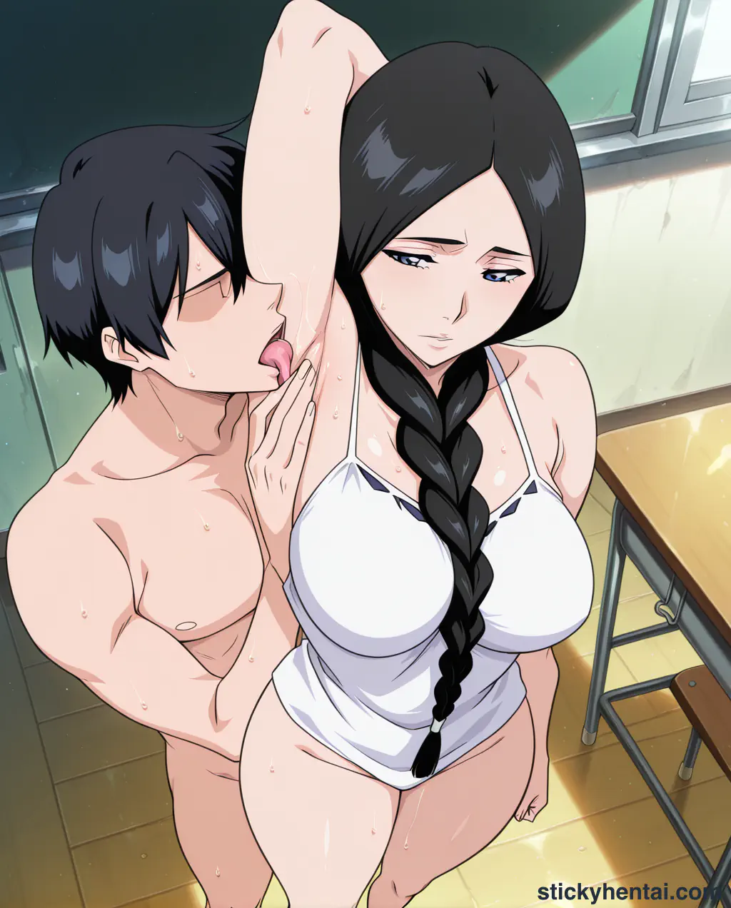 Retsu Unohana in classroom wearing her swimsuit #33