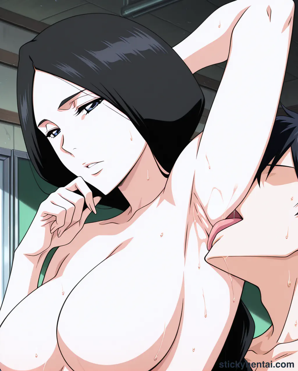Retsu Unohana in classroom with her student #21