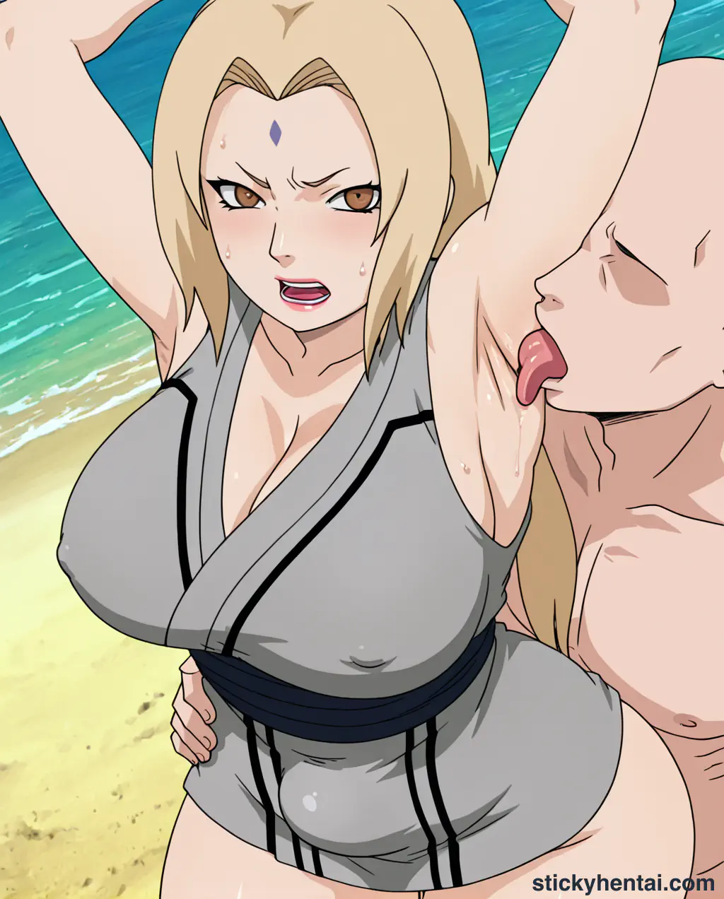 The most lucky gets to lick Tsunade's juicy armpits while penetrating her pussy from behind part 1 #38