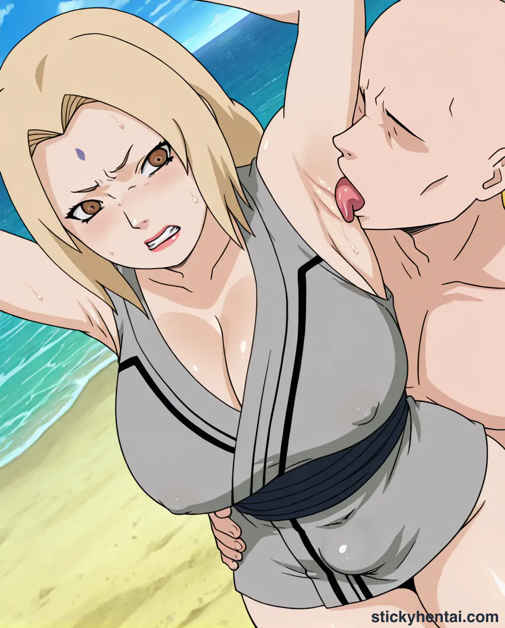 The most lucky gets to lick Tsunade's juicy armpits while penetrating her pussy from behind part 1 #41