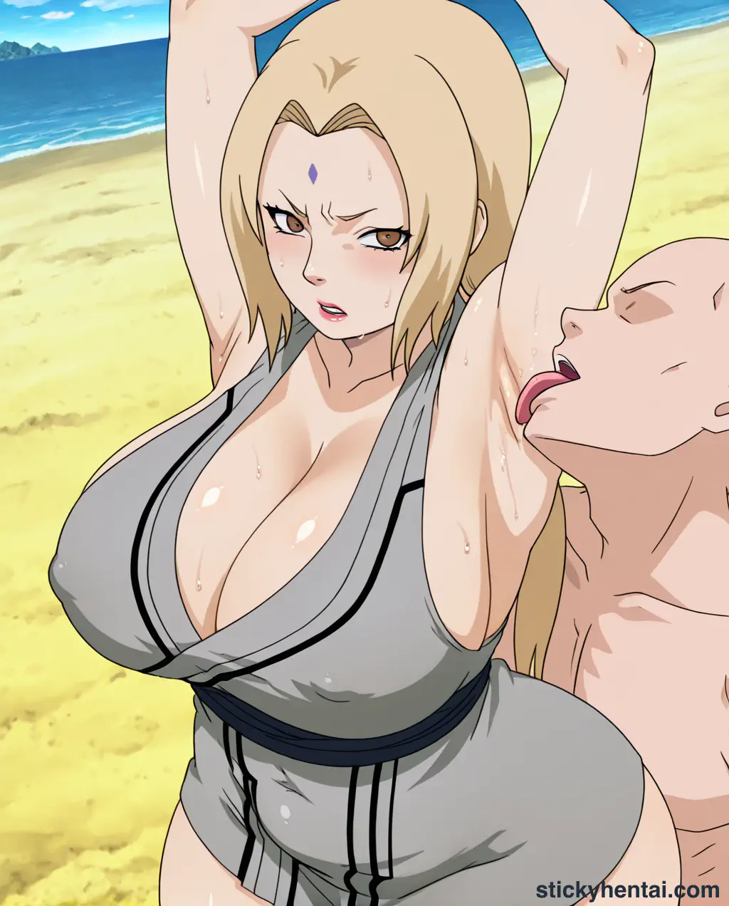 The most lucky gets to lick Tsunade's juicy armpits while penetrating her pussy from behind part 1 #42