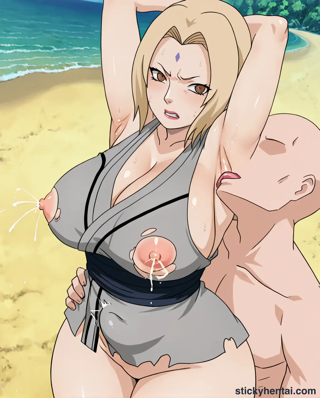The most lucky gets to lick Tsunade's juicy armpits while penetrating her pussy from behind part 1 #65