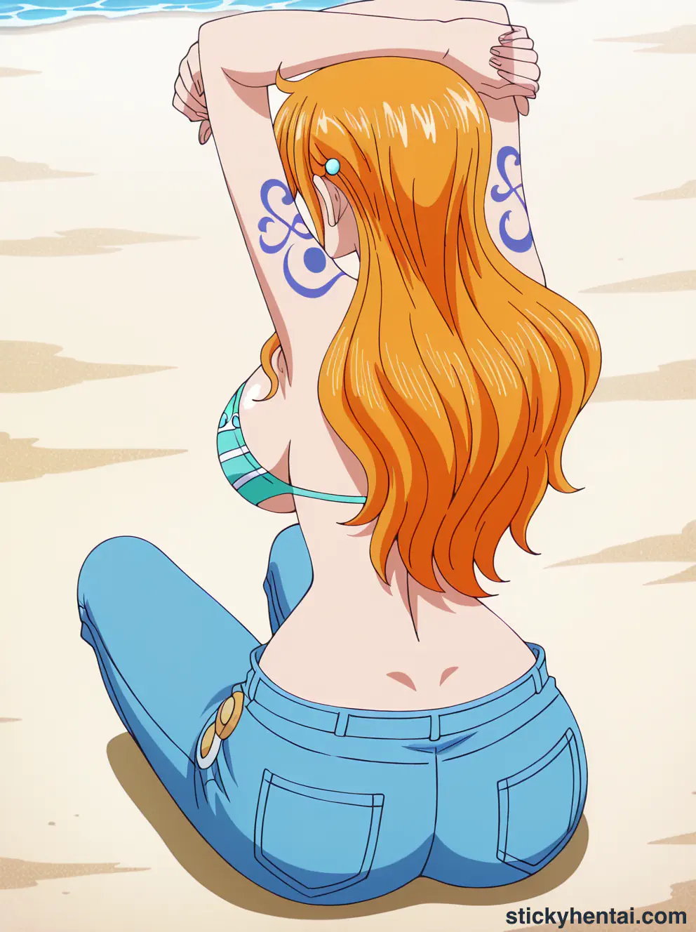 Nami ass low angle shot from behind part 1 #2