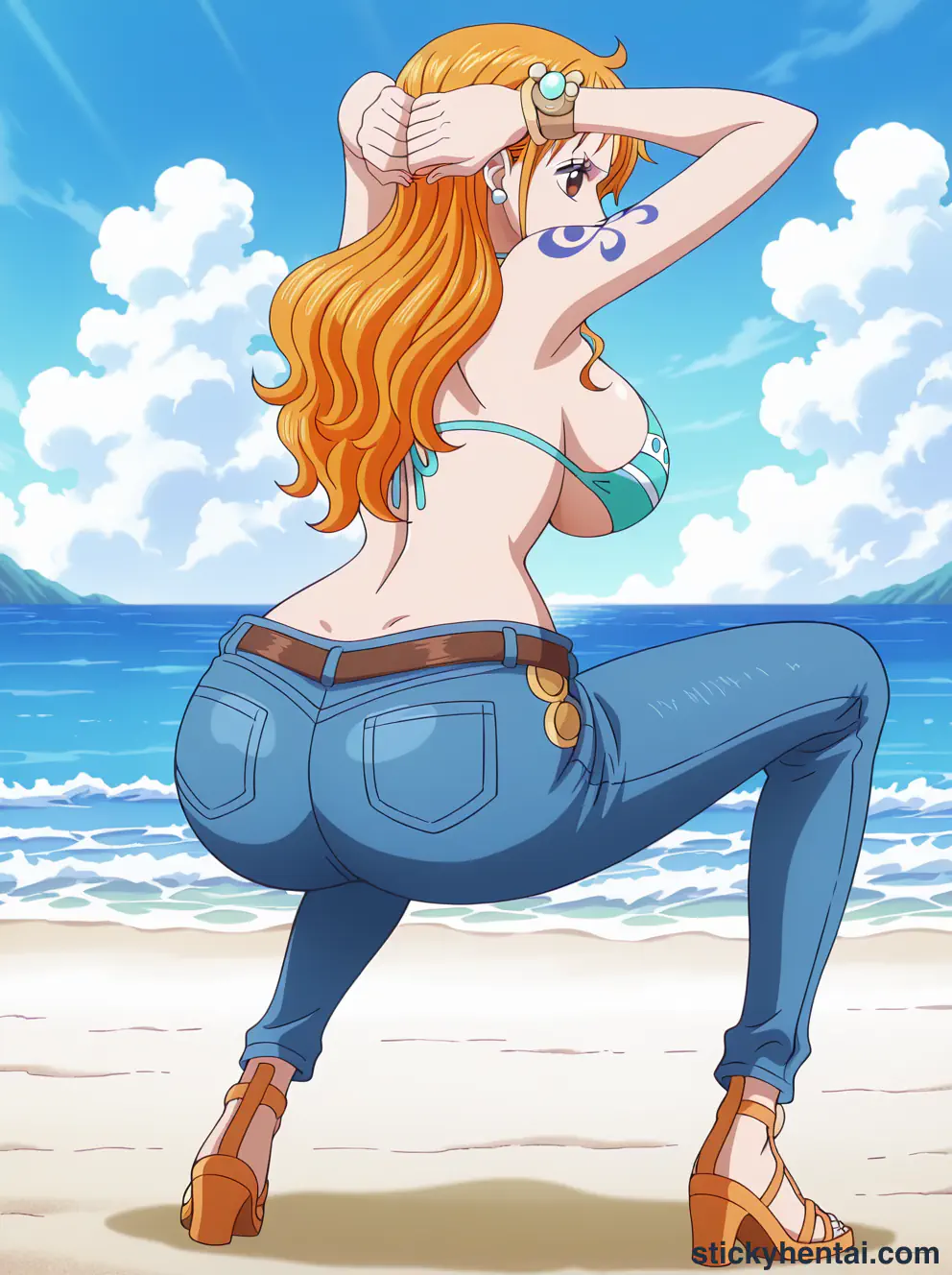 Nami ass low angle shot from behind part 1 #18