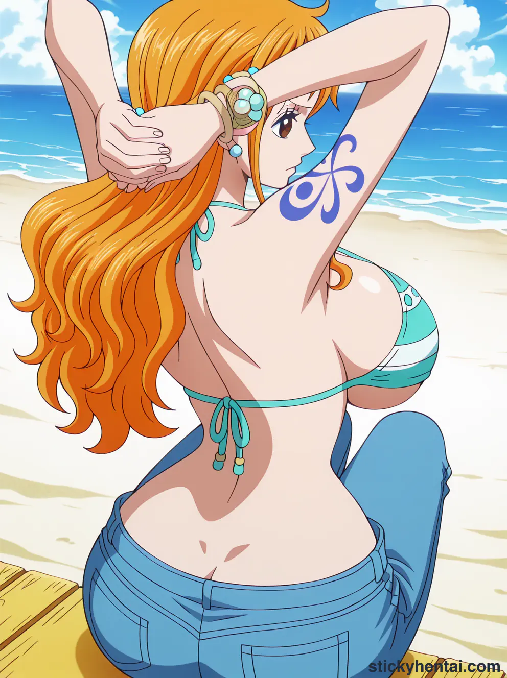 Nami ass low angle shot from behind part 1 #23