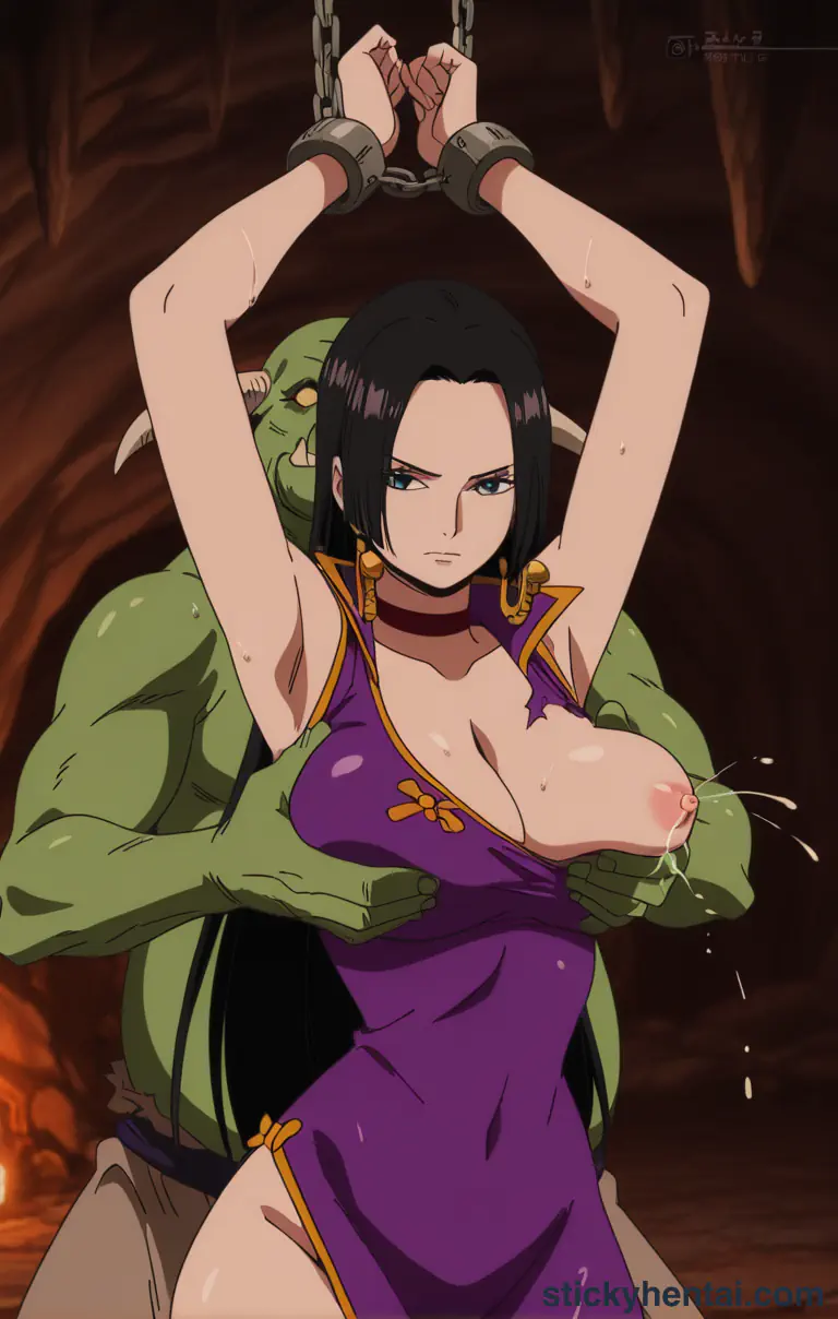 Boa Hancock and Orc in a cave #16