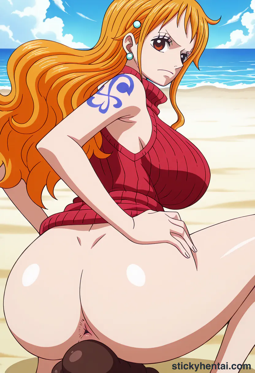 Nami is pooping on beach part 1 #16