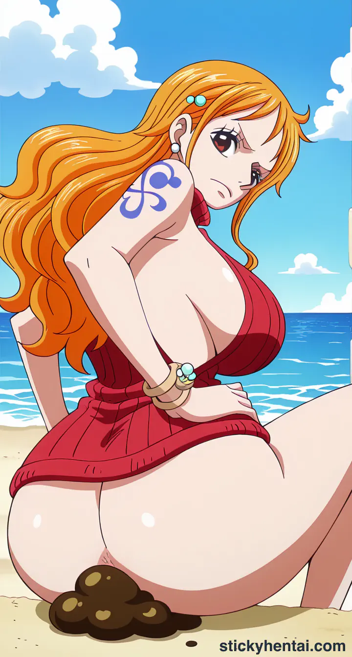 Nami is pooping on beach part 1 #32