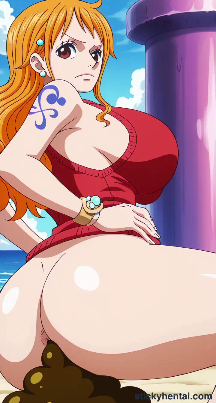 Nami is pooping on beach part 1 #42