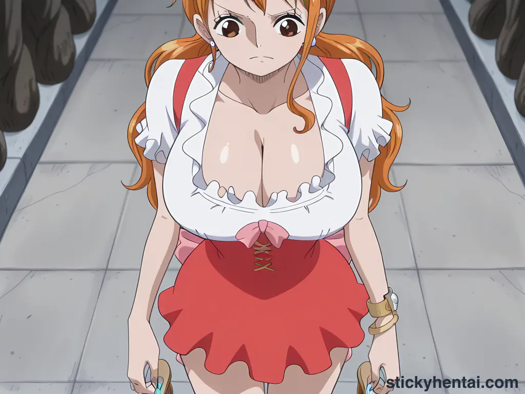 Nami deepthroat with a man in prison