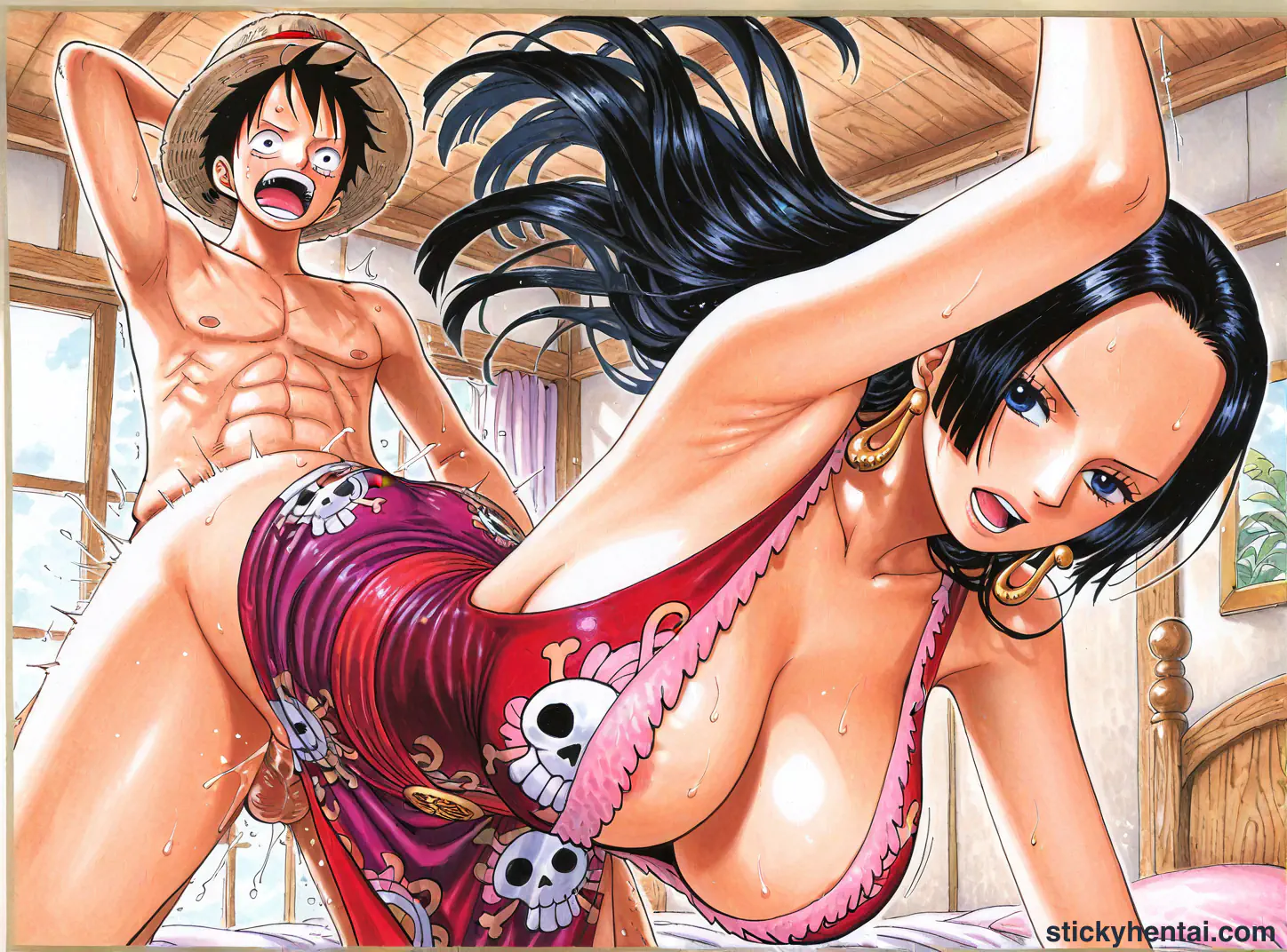 Luffy and Boa Hancock having sex part 1 #8