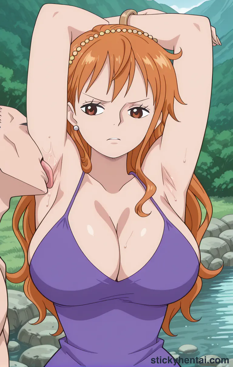 Nami Sexy pose wearing Zou outfit part 2 #20