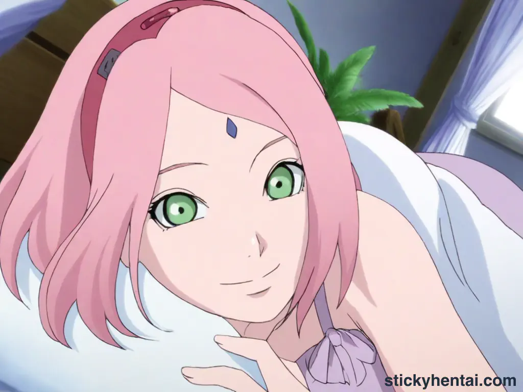 Sakura Haruno having anal sex in her bedroom #40