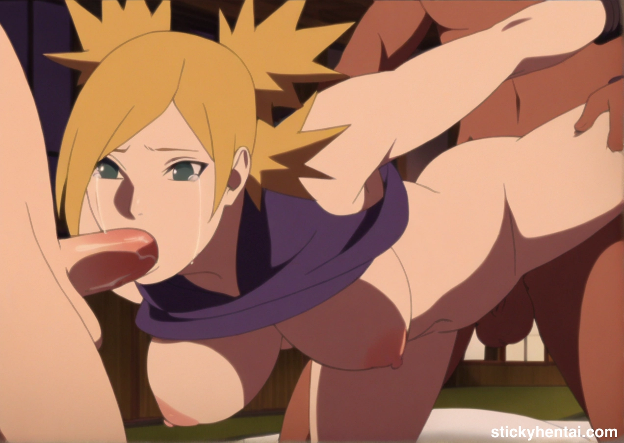 Temari and 2 men standing rough sex #25