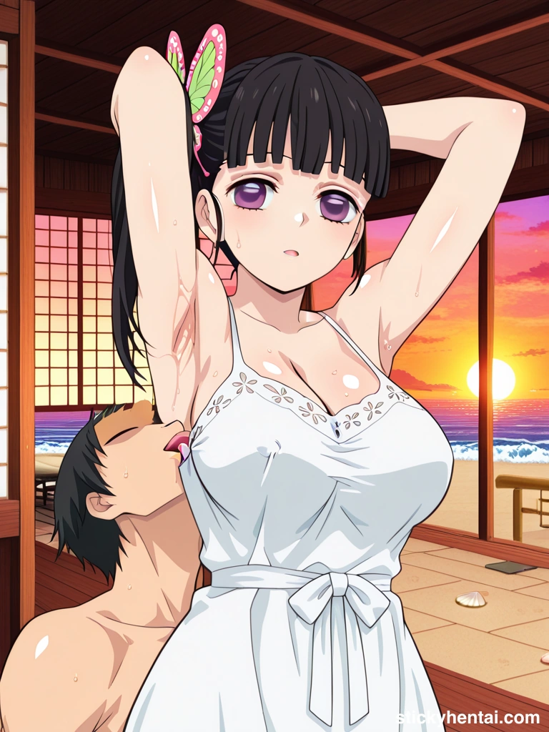 Licking Kanao Tsuyuri's armpits #13