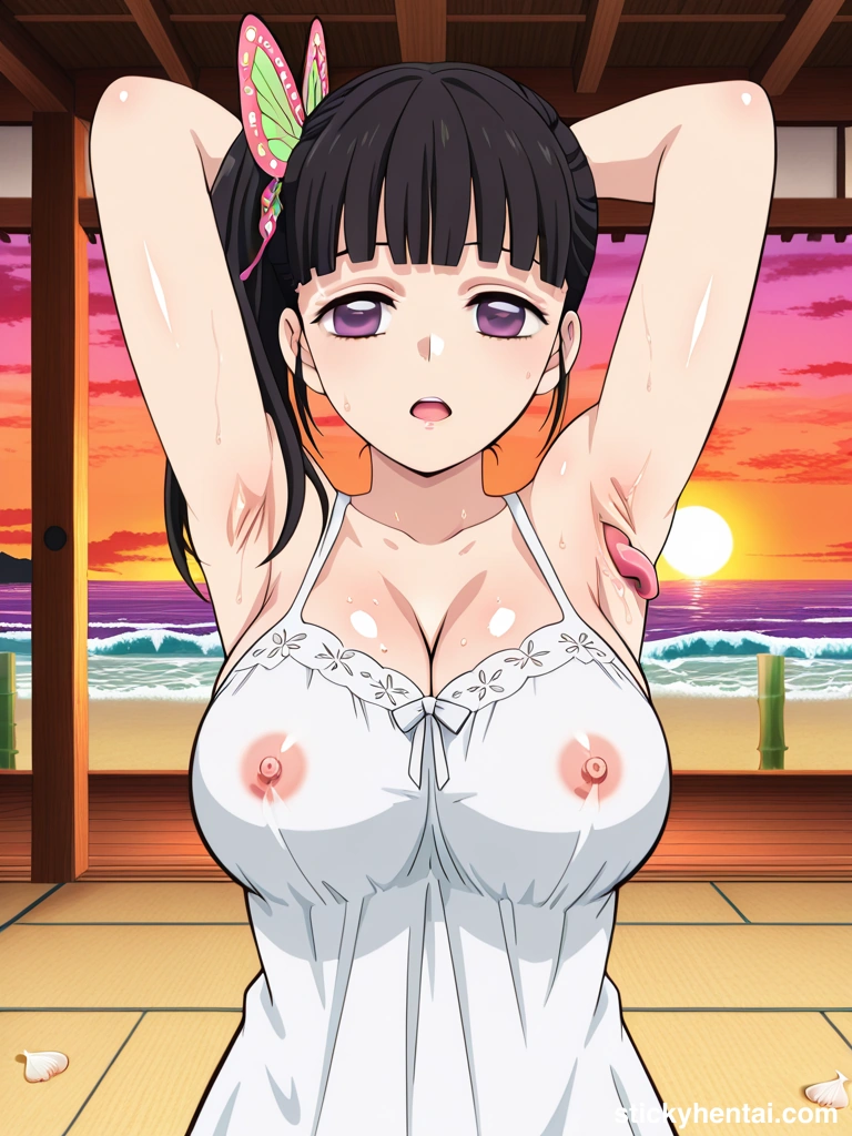 Licking Kanao Tsuyuri's armpits #14