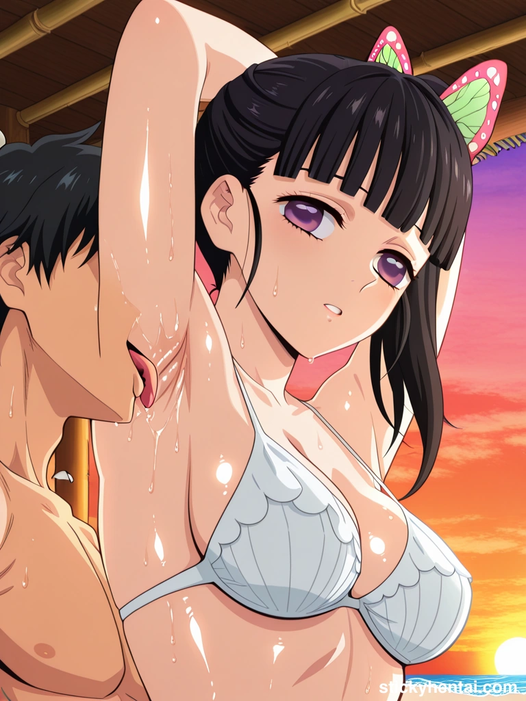 Licking Kanao Tsuyuri's armpits #22