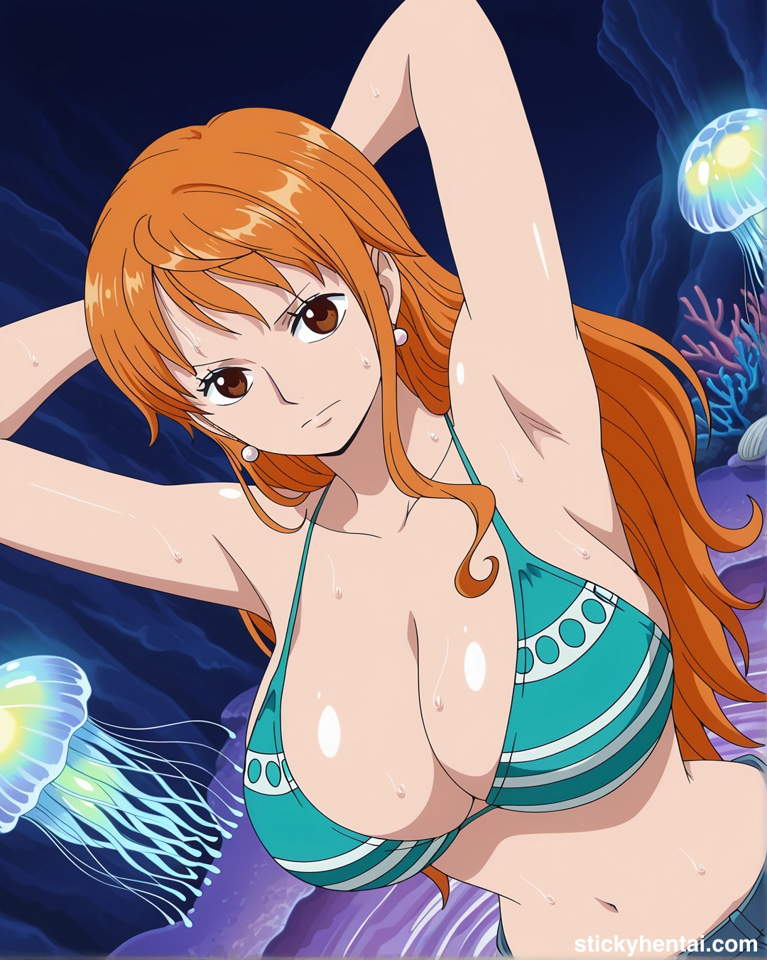 Nami Fishman Island outfit exposing her armpits #nami_00142_-wm.webp