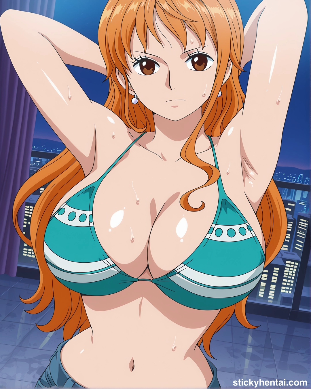 Nami Fishman Island outfit exposing her armpits #nami_00163_-wm.webp