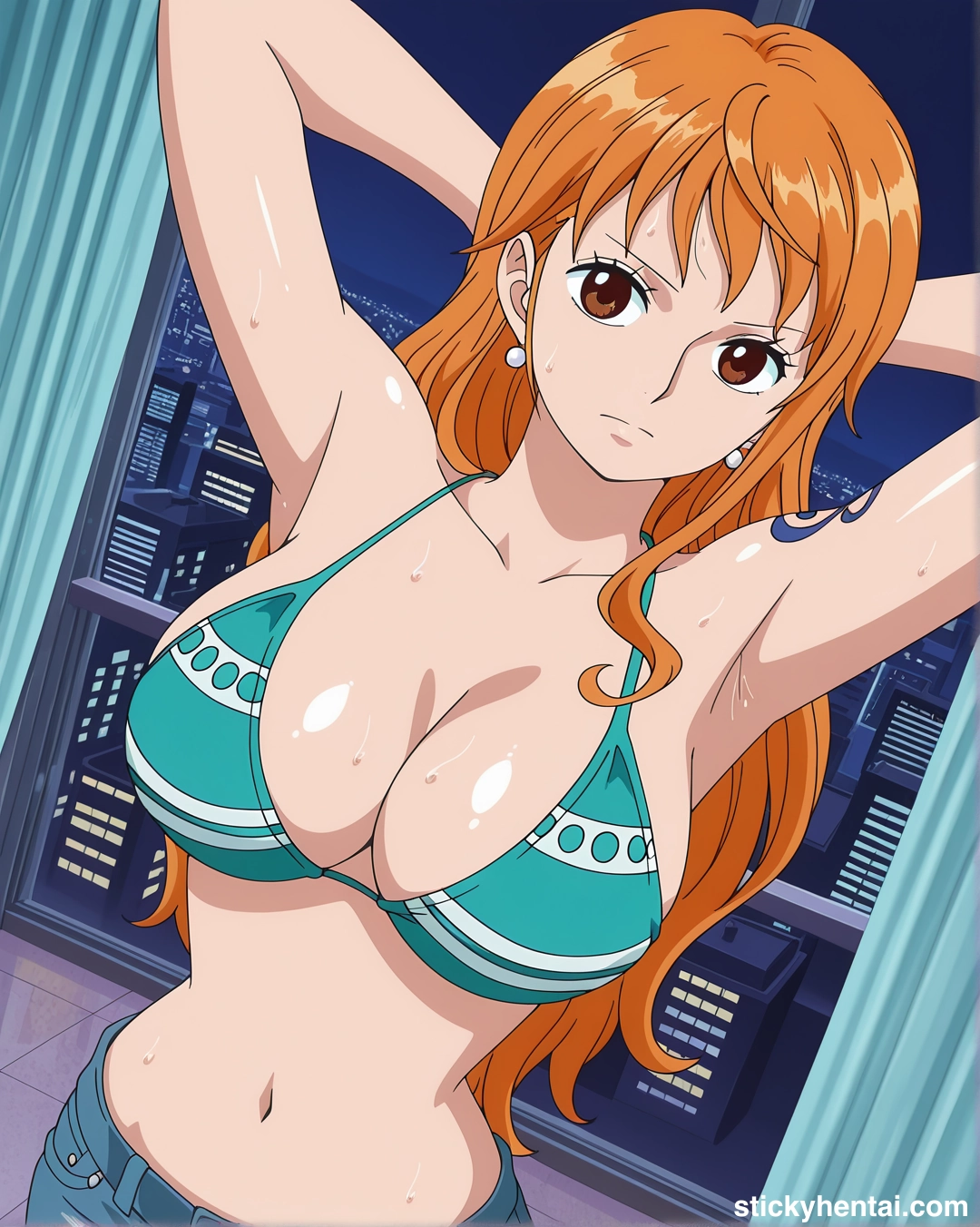 Nami Fishman Island outfit exposing her armpits #nami_00174_-wm.webp