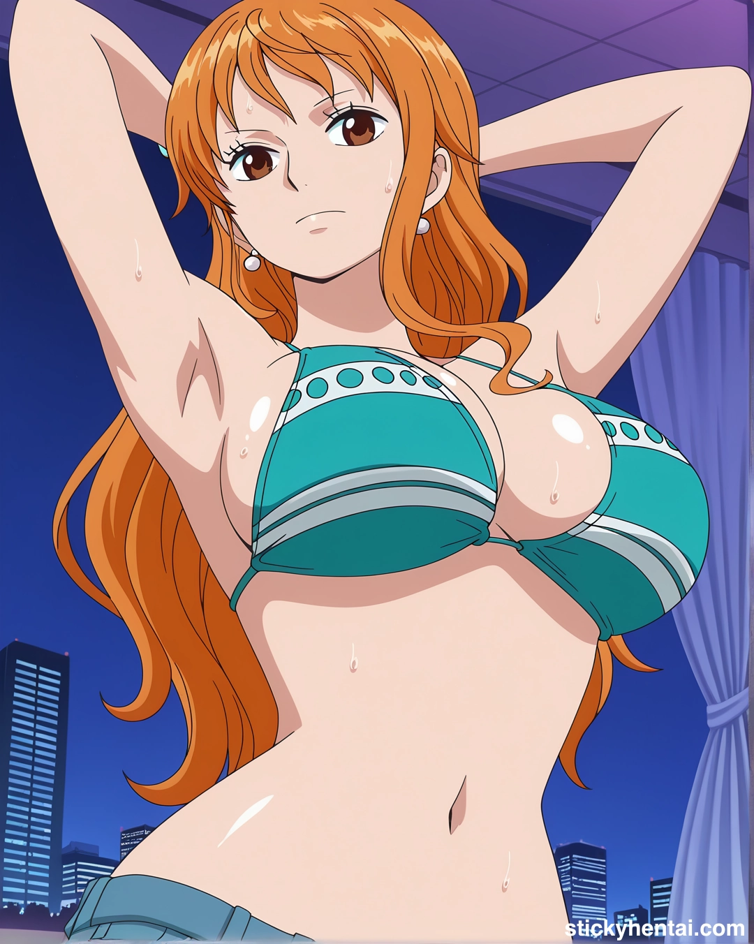 Nami Fishman Island outfit exposing her armpits #nami_00176_-wm.webp