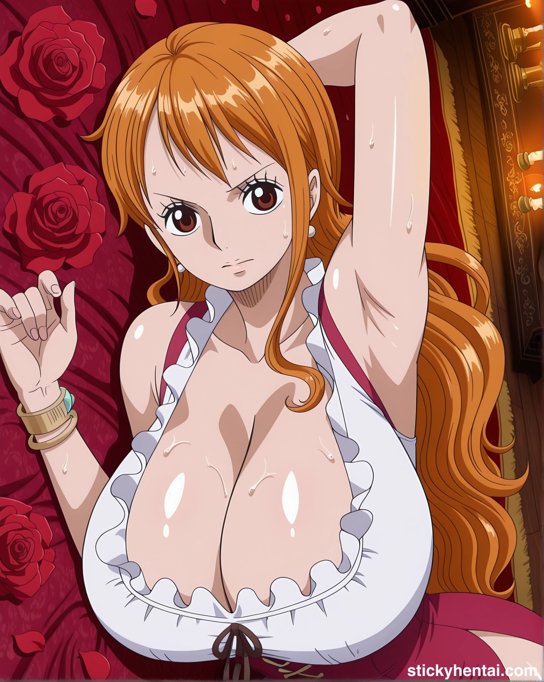 Nami looks gorgeous in her red dress #nami_00227_-wm.webp