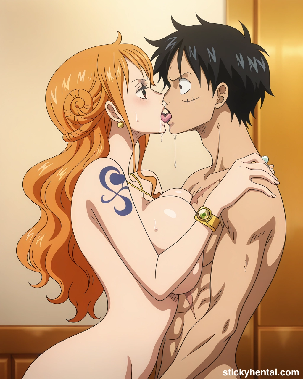 Luffy and Nami passionate kiss #nami-kiss-nami-19.webp