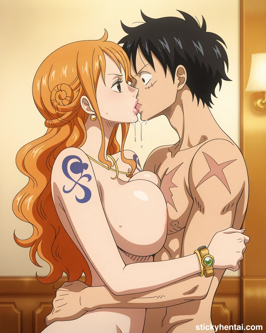 Luffy and Nami passionate kiss #nami-kiss-nami-27.webp