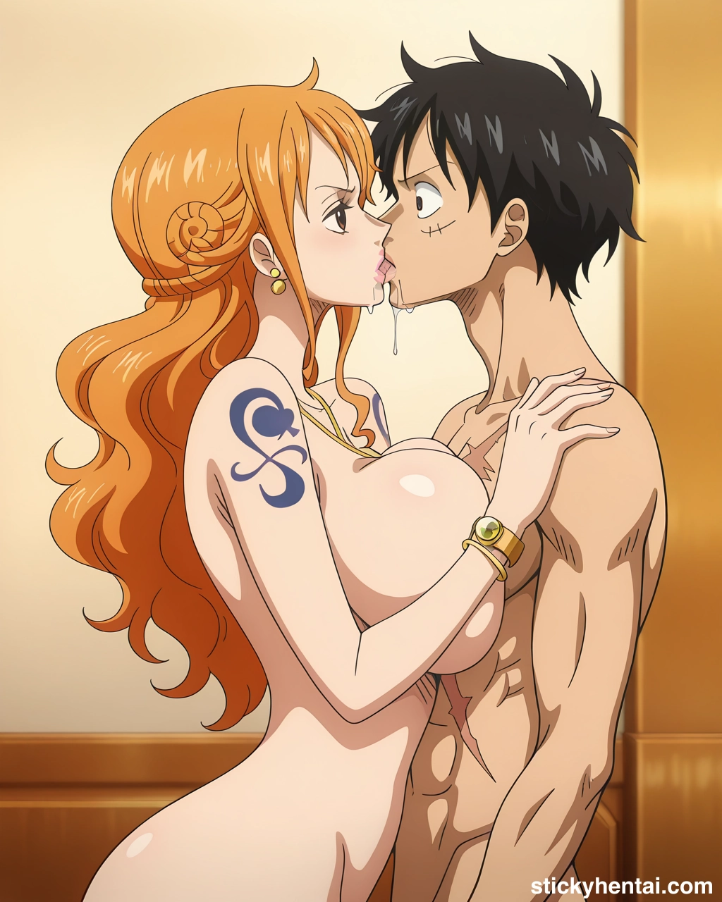 Luffy and Nami passionate kiss #nami-kiss-nami-28.webp