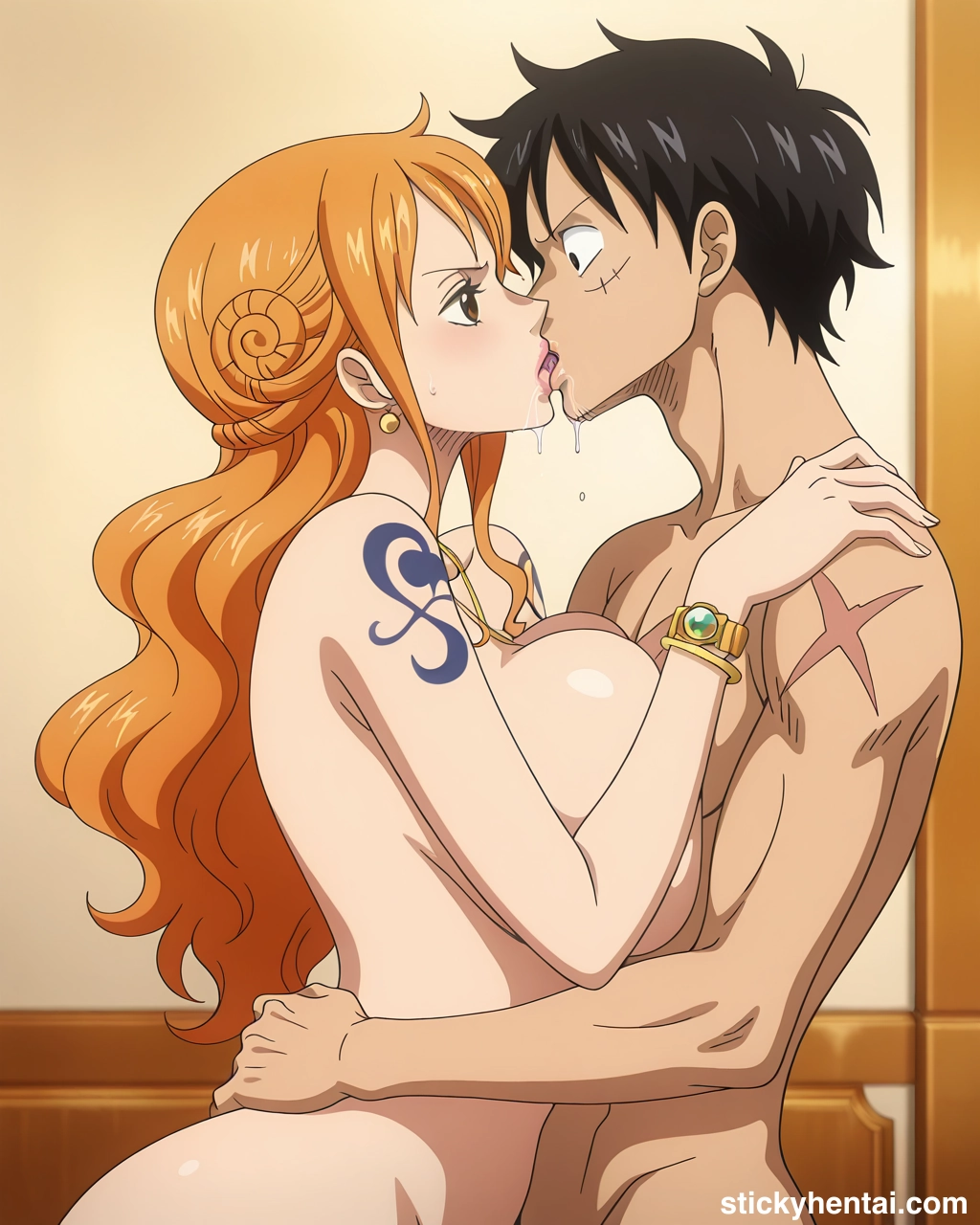 Luffy and Nami passionate kiss #nami-kiss-nami-32.webp