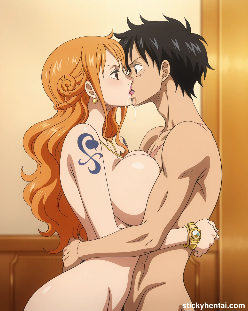 Luffy and Nami passionate kiss #nami-kiss-nami-36.webp