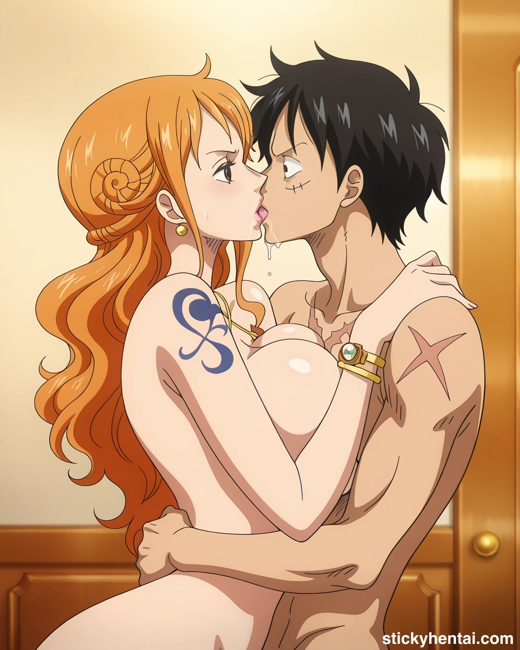 Luffy and Nami passionate kiss #nami-kiss-nami-37.webp