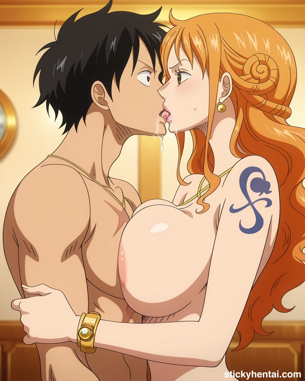 Luffy and Nami passionate kiss #nami-kiss-nami-44.webp