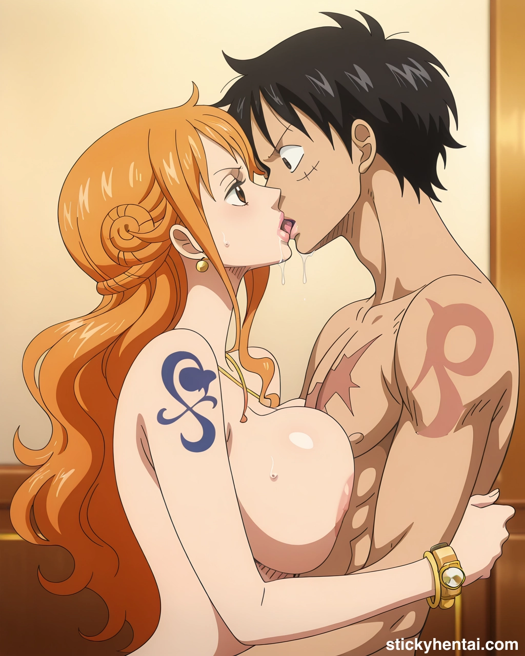 Luffy and Nami passionate kiss #nami-kiss-nami-45.webp