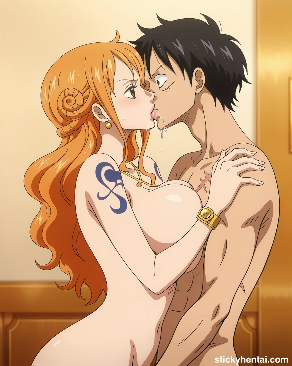 Luffy and Nami passionate kiss #nami-kiss-nami-46.webp