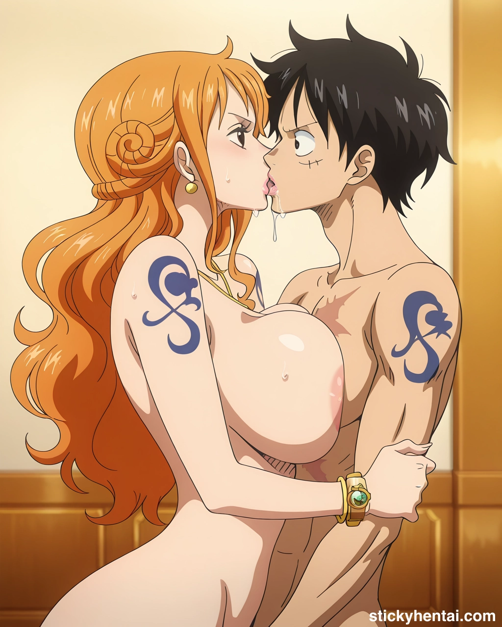 Luffy and Nami passionate kiss #nami-kiss-nami-47.webp
