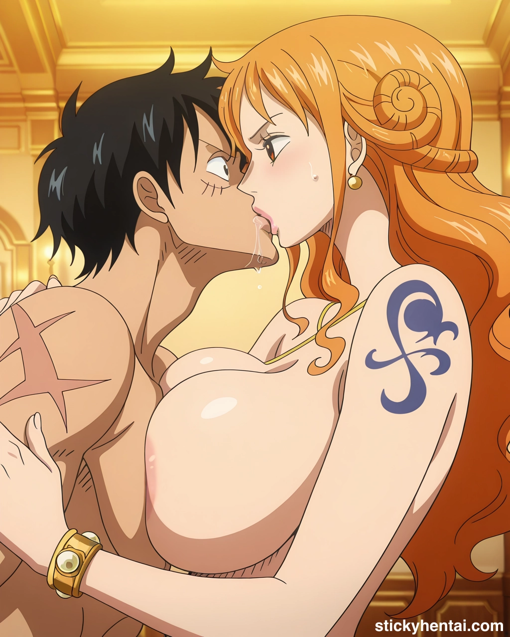 Luffy and Nami passionate kiss #nami-kiss-nami-48.webp