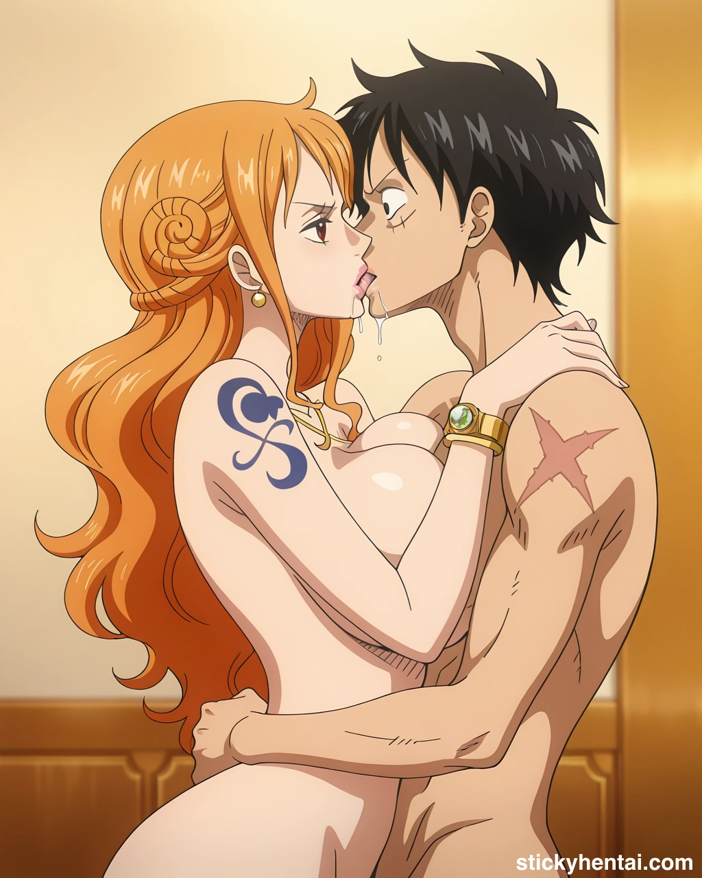 Luffy and Nami passionate kiss #nami-kiss-nami-53.webp