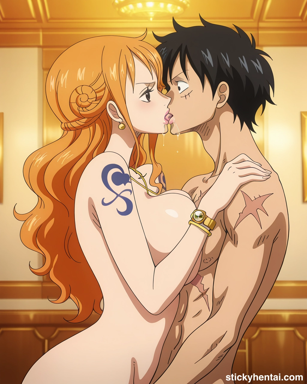 Luffy and Nami passionate kiss #nami-kiss-nami-58.webp
