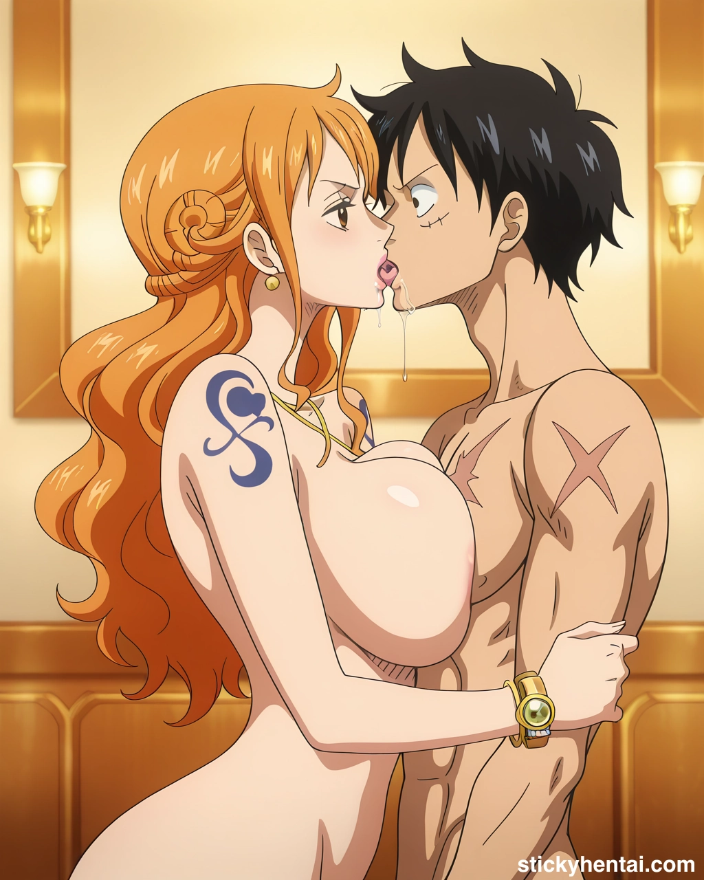 Luffy and Nami passionate kiss #nami-kiss-nami-62.webp