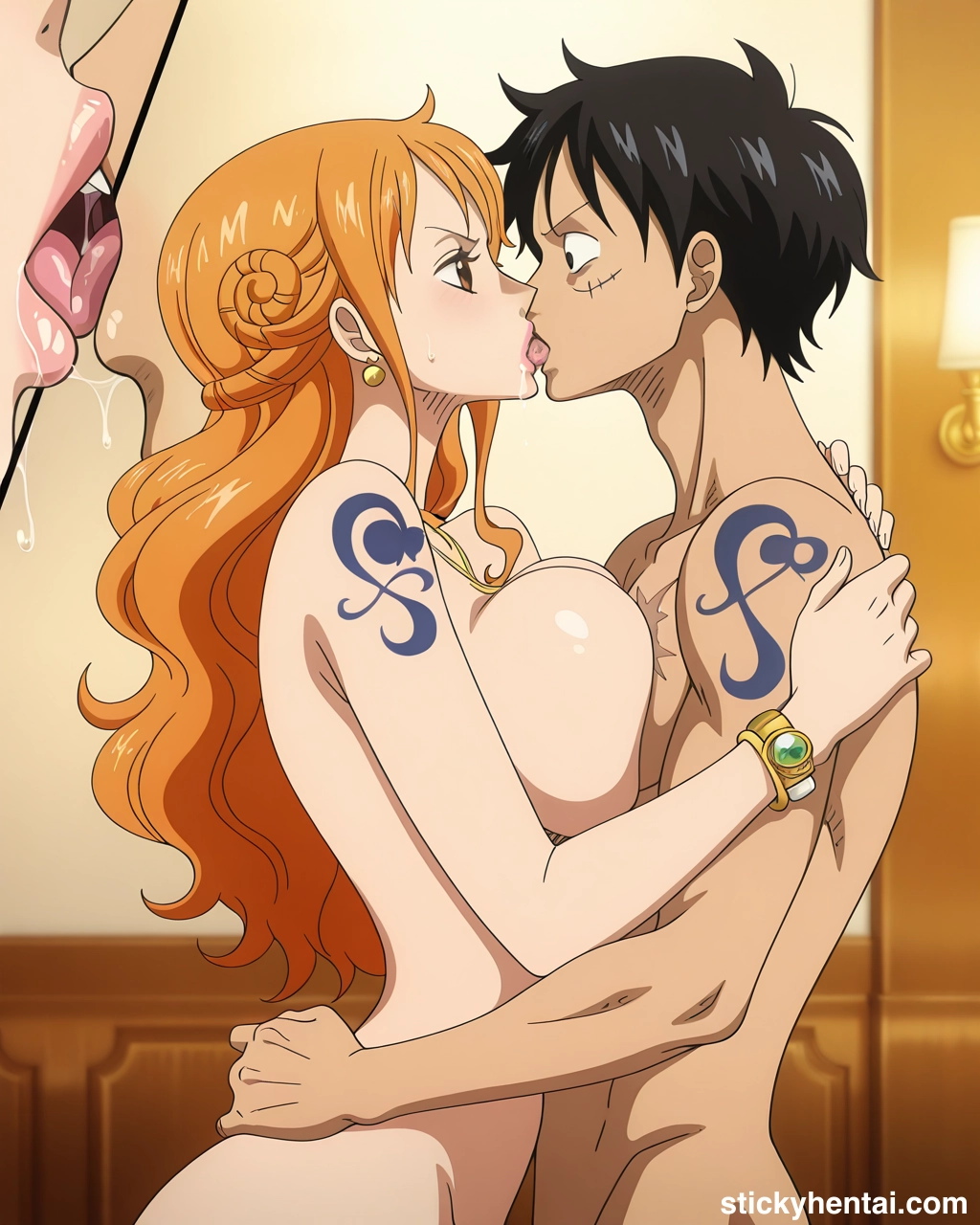 Luffy and Nami passionate kiss #nami-kiss-nami-69.webp