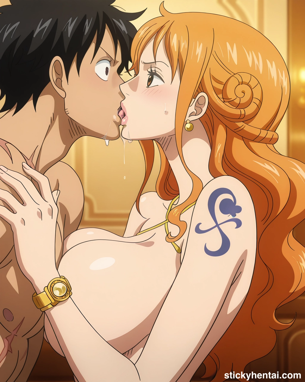 Luffy and Nami passionate kiss #nami-kiss-nami-71.webp